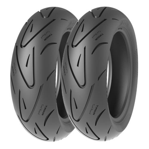 TIMSUN(ティムソン) 【セット品】ストリートハイグリップ 前 TS660 100/90-12 59N TL 後 TS660 120/70-12 51P TL Z125PRO  バイク タイヤ スクーター・ビジネス・ミニバイク