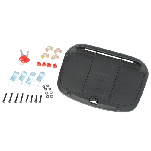 SHAD(シャッド) 【セット品】SH47 トップケース ホワイト カーボン バックレスト セット  バイク_2