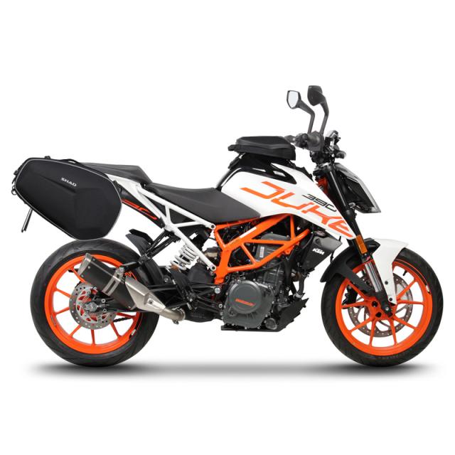 SHAD(シャッド) バイク 【セット売り】E48 サイドバッグ＋サイドバッグホルダー KTM 125/250/390 DUKE(17-24) の通販は