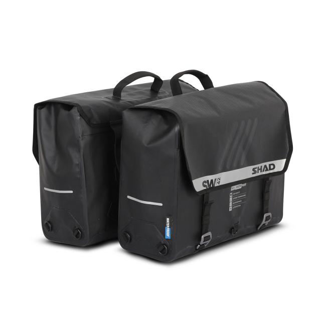 SHAD(シャッド) 【セット品】SW42 防水サイドバッグ+サイドバッグホルダー NX400(24-25)/400X(16-23) ※トップマスター併用不可 バイク ステー_1
