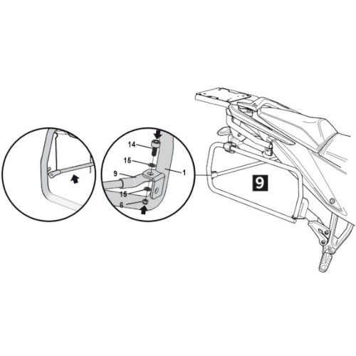SHAD 4Pフィッティング KTM 390 ADVENTURE(20-24) K0DK30I4P シャッド サイドケース 取付 ステー_4