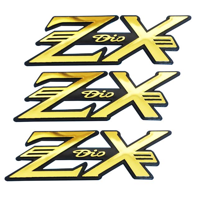 ホンダ ライブディオ DIO ZX エンブレム 3点 セット ゴールド 外装