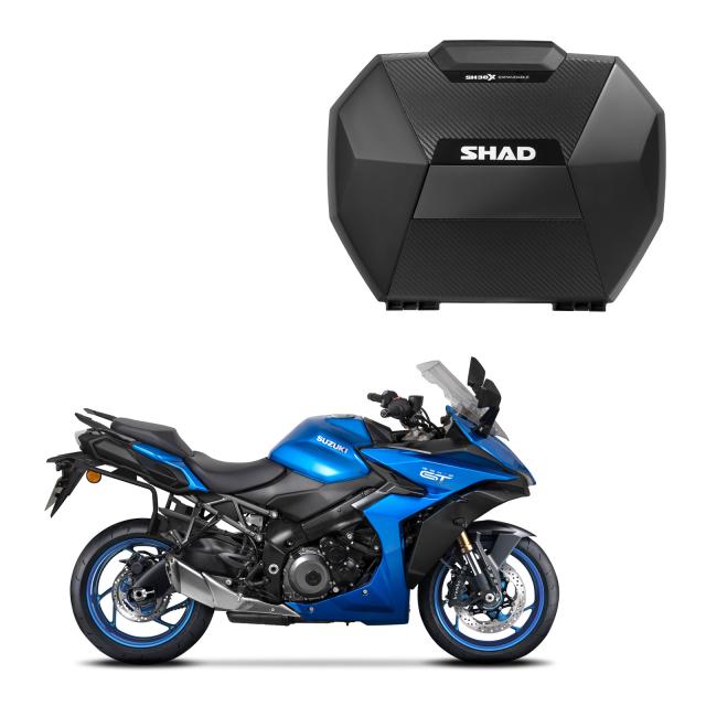 SHAD(シャッド) 【セット品】SH38X サイドケース カーボン+フィッティングキット GSX-S1000GT(22-26) バイク ステー