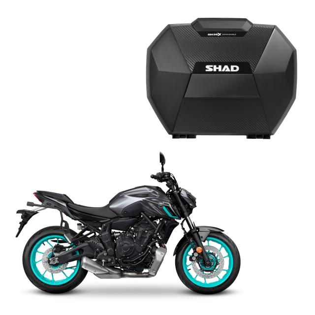 SHAD(シャッド) 【セット品】SH38X サイドケース カーボン+フィッティングキット MT-07(14-24) バイク ステー