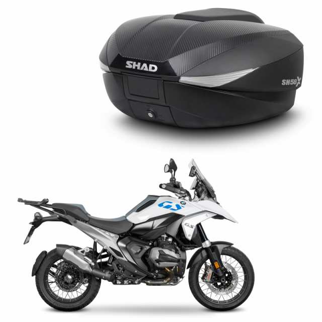 SHAD(シャッド) バイク 【セット売り】SH58X トップケース＋フィッティングキット R1300GS(2024)