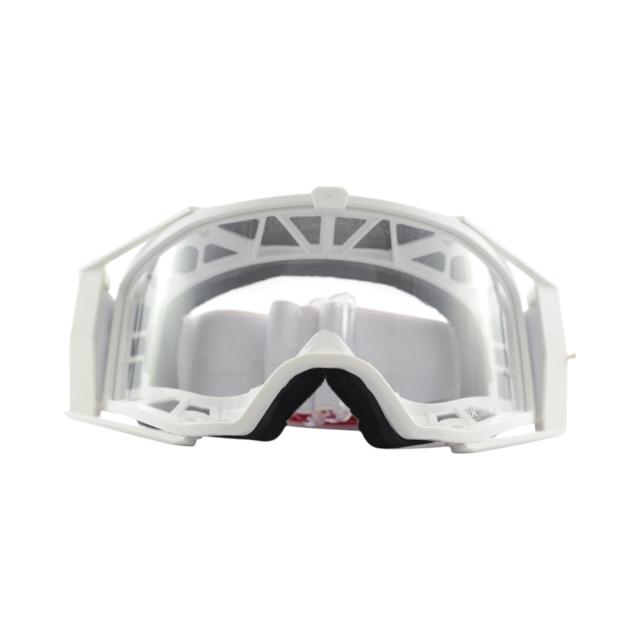ariete(アリート) 8K ユーロフィット ゴーグル シングルクリアレンズ ホワイト/レッド 14960-082 バイク ヘルメットゴーグル