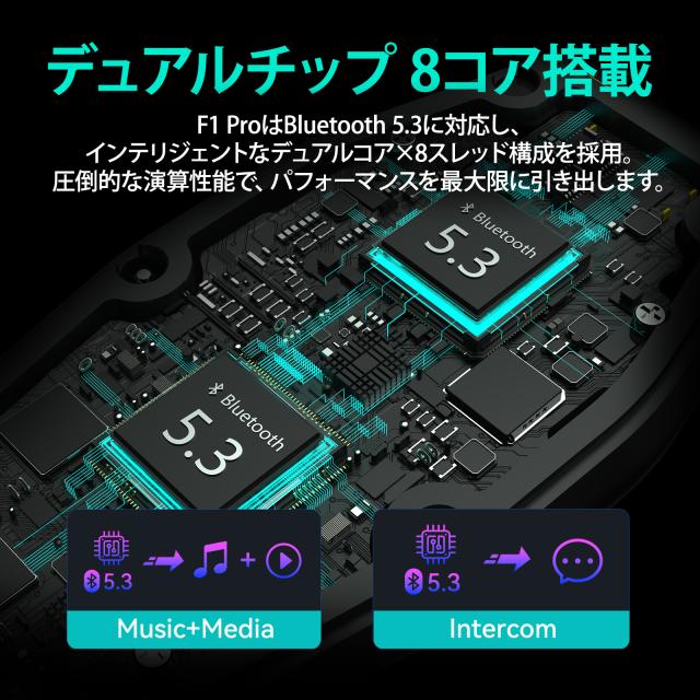 ASMAX F1 Pro バイク用 インカム シャイニーグレー 10人同時通話 連続