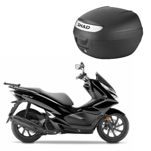 SHAD(シャッド) バイク 【セット品】SH26 トップケース+フィッティングキット PCX 125/150/160(10-26) 収納・BOX  PCX125(JF28/JF56/JF81/JK05)[10-26]｜PCX150(KF12/KF18/KF30)[10-20]｜PCX160(KF47)[21-26]