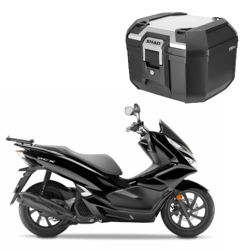 SHAD(シャッド) バイク 【セット品】TR41 TERRA トップケース アルミパネル+フィッティングキット PCX 125/150/160(10-26) 収納・BOX  PCX125(JF28/JF56/JF81/JK05)[10-26]｜PCX150(KF12/KF18/KF30)[10-20]｜PCX160(KF47)[21-26]