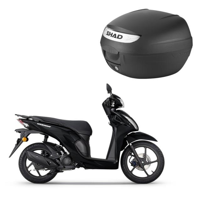 SHAD(シャッド) バイク 【セット品】SH26 トップケース+フィッティングキット Dio 110/Vision 110(11-26) 収納・BOX  Dio110(JF31/JF58/JK03)[11-25]｜Vision110/125[11-26]