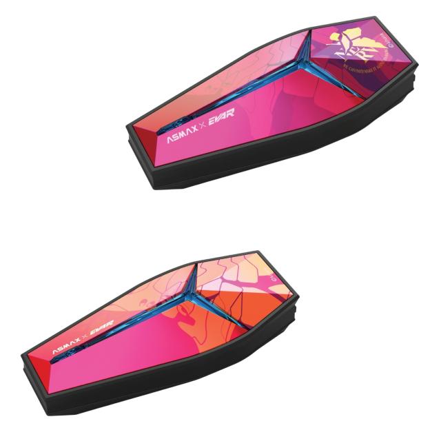 ASMAX 【セット品】ASMAX EVA Racing Model インカム EVA R 2号機-B レッド/オレンジ+2号機-A レッド バイク インカム