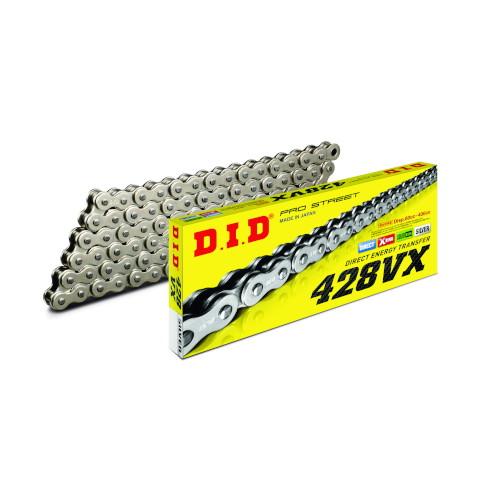 DID(大同工業) VXシリーズチェーン 428VX-120L ZJ(カシメ) シルバー DID428VX-120ZJ S&amp;S バイク