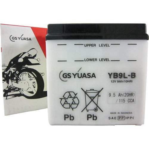 GSユアサ(ジーエスユアサ) バイク YB9L-B 開放式バッテリー レブル｜VFR400R(NC21/NC24)｜CS250｜KH500 ※車名が同じ場合でも、車種によっては年式やタイプにより搭載バッテリーが異なる場合がありますので、必ず実際に搭載されているバッテリー形式をご確認下さい。の通販は