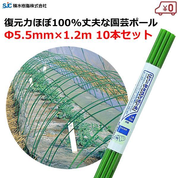 支柱 園芸ポール 5.5mm×長さ1.2m 10本入り ニューセキスイポール 支柱 ポール 園芸 ハウス セキスイの通販はau PAY ...