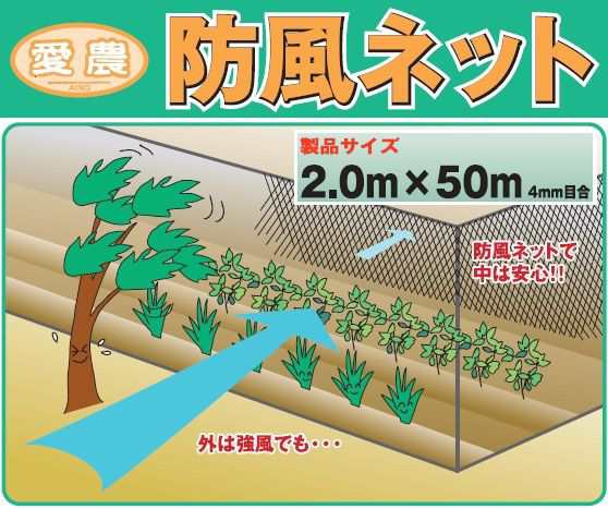 防風ネット 4mm目 2m 50m 青 農業用ネット 鳥よけ 風よけ 農業資材の通販はau Pay マーケット エスエスネット