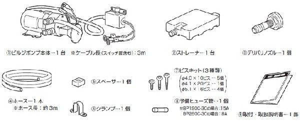 日立 ビルジポンプ 船舶用バッテリーポンプ BP290-J50 24V 船具 船舶