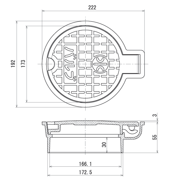 Joto 耐圧 バルブボックス VB-150取付部外形165mm 樹脂製 止水栓box