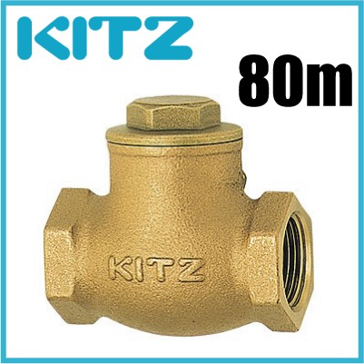 KITZ 逆止弁 チャッキ弁 125型/R-80A 80mm ねじ込み式スイングチャッキバルブ 青銅製 キッツ R80A 汎