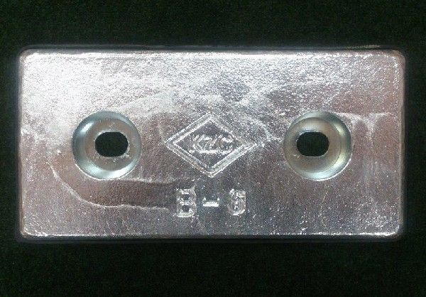 船舶部品 KZC 亜鉛板 B-7 25×150×300mm 防蝕亜鉛外板用/亜鉛合金陽極 船舶備品 クルーザー 船具