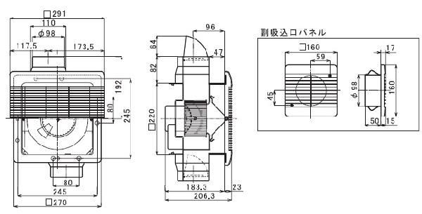 格安 日本電興(NIHON DENKO) ダクト用換気扇(金属製) DV-225N ecou.jp