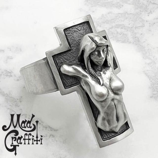 マッドグラフィティ Mad Graffiti クルシフィクシャン 2rd M リング 指輪 シルバーリング メンズ 15号〜30号 クロス シルバー925 アクセサリー 人気 ブランド ギフト 誕生日 クリスマス 記念日 MG-R-0056の通販は