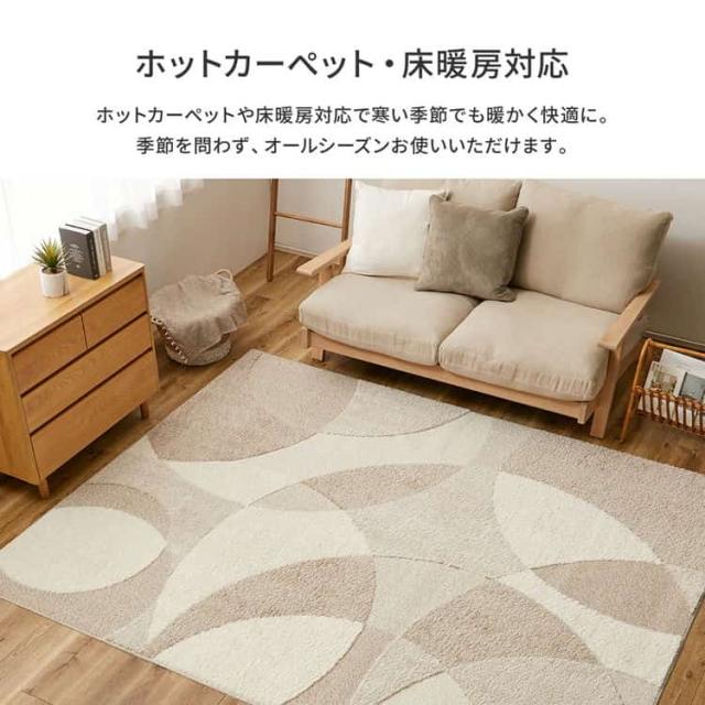 国産高機能ラグ ジャスト 約190×240cm 防ダニ 抗菌 防臭 抗ウイルス 消