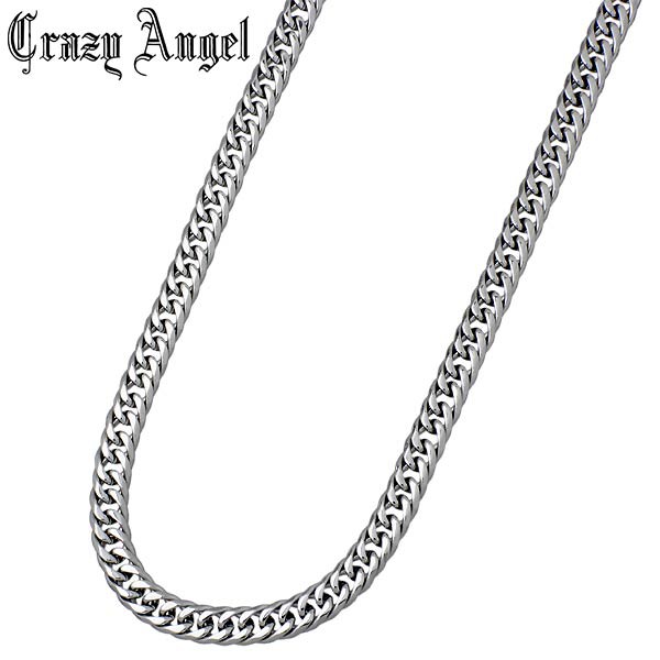 クレイジーエンジェル Crazy Angel ステンレス ネックレス 金属アレルギー対応 メンズ 6面Ｗ喜平 キヘイ 316L 5.7mm/60cm CA-962