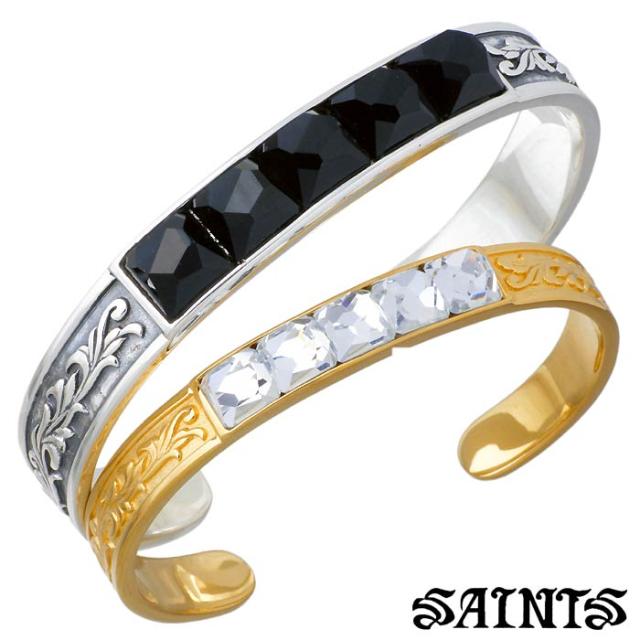 セインツ SAINTS シルバー925 ペアバングル 2本セット スワロフスキー エレメント ブレスレット プレゼント SSB2-82CLR-JT-P 送料無料