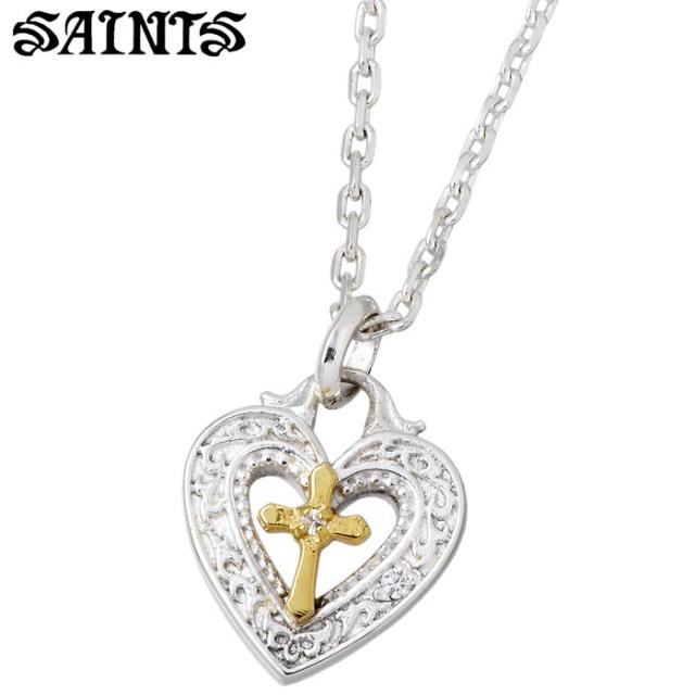 セインツ SAINTS ネックレス レディース コプラ クロス ハート シルバー キュービック SSP11-203の通販は