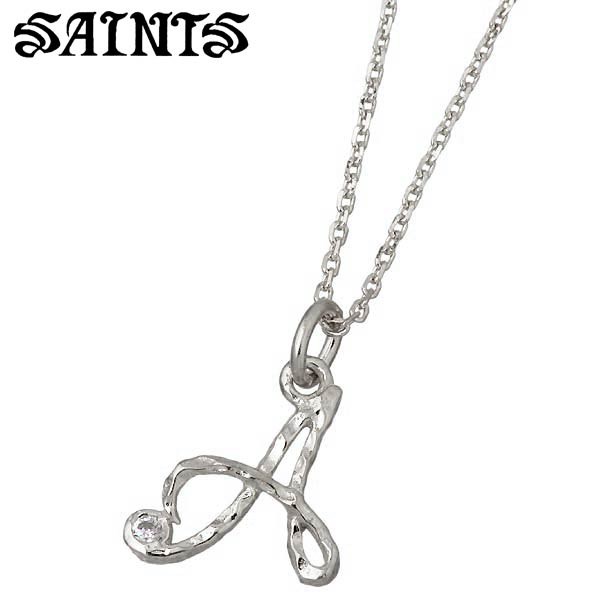 セインツ SAINTS ネックレス メンズ イニシャル シルバー A キュービック SSP4-258SV-Aの通販は