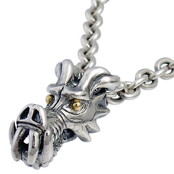 ディッキー&グランドマスター DICKY & GRANDMASTER ネックレス メンズ シルバー ドラゴンヘッド L DGP014の通販は