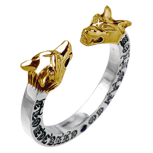 ウルフマン B.R.S WOLFMAN B.R.S シルバー リング 指輪 レディース Wヘッドストーン G WO-R-43G 送料無料の通販は