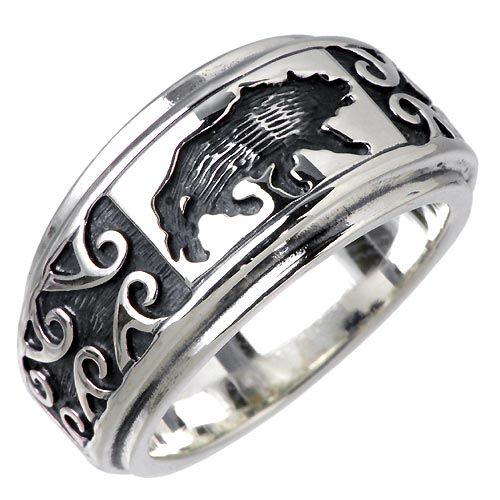 ウルフマン B.R.S WOLFMAN B.R.S シルバー リング 指輪 メンズ ウインドウォーターウルフ WO-RB4の通販は 13,750円