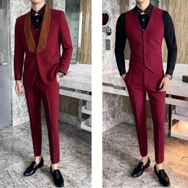 タキシードスリムスーツスリーピーススーツメンズ オシャレ洗えるパンツスーツセットアップスーツセットメンズ スーツおしゃれスーツウエの通販はau Pay マーケット Hikari 株式会社