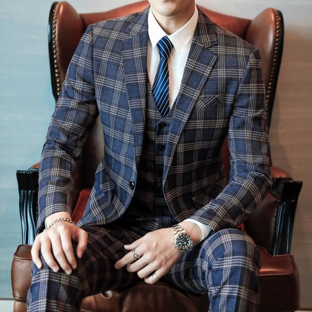 スリーピーススーツ メンズ 大きいサイズ チェック柄 ビジネススーツ スリムスーツ おしゃれ カジュアル スーツ セットアップ スタイリッの通販はau Pay マーケット Hikari 株式会社
