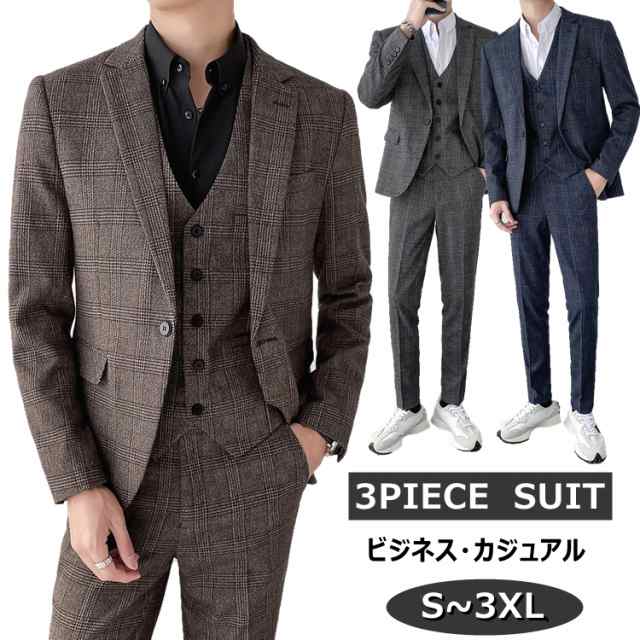 THE SUIT CONPANY 】スーツセットアップ 3ピース グレー - セットアップ