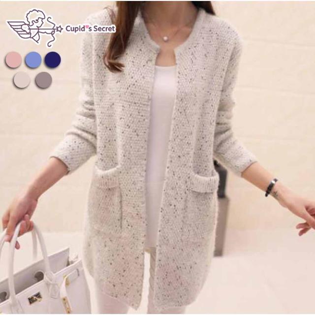 ノーカラーロングコート アウター レディース 19年新作 秋 冬 起毛ツイード 軽い 暖かい 上着 コーディガン 大人カジュアルの通販はau Pay マーケット Cupid S Secret