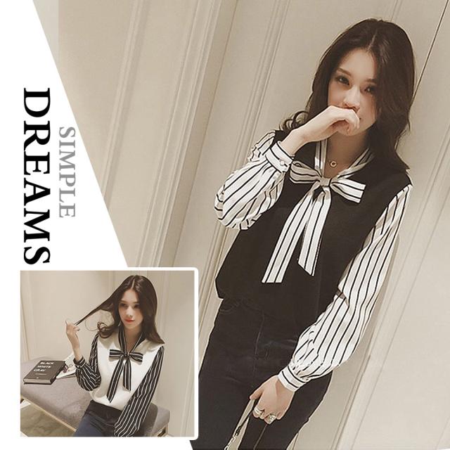 トップス レディース 春 フェイクシャツ レイヤード風 リボンタイ カットソーの通販はau Pay マーケット Cupid S Secret