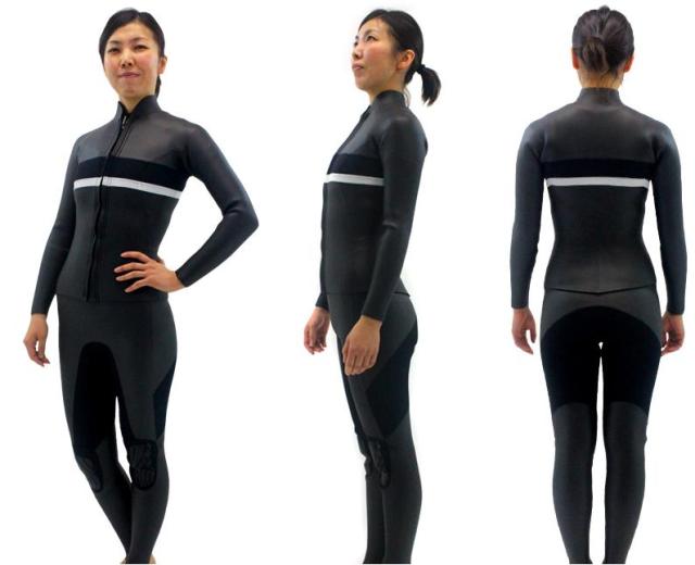 クラシック 上下セット ロングジョン バックジップ ロングタッパー フロントジップ レディース 選べるカラー 生地 厚さ 2mm 3mm ウェットスーツ ラバー 女性用 オーダー 2ピース ストレッチ 伸縮サーフィン の通販は