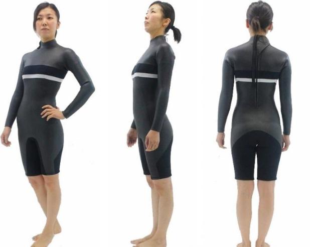 ロングスプリング バックジップ タイプ クラシックレディース 選べるカラー 生地 厚さ 2mm 3mm ロングスリーブ スプリング ウェットスーツ ラバー スキン 女性用 ストレッチ 伸縮 オーダー サーフィン の通販は 12,576円