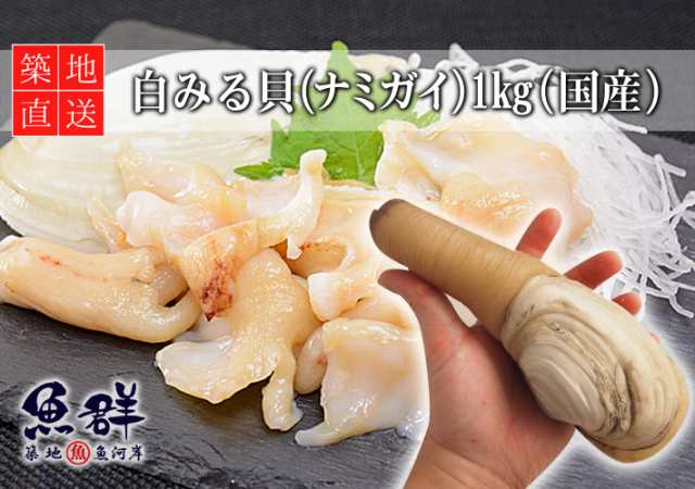 白みる貝 ナミガイ 1kg 国産 冷蔵便 築地直送 貝 の通販はau Pay マーケット 築地魚群 世界中の美味しい食材を 世界の豊洲市場 よりお届けします