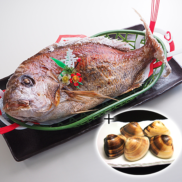 祝い鯛 1kgサイズ はまぐり500gセット 冷蔵便 築地直送 祝い鯛 の通販はau Pay マーケット 築地魚群 世界中の美味しい食材を 世界の豊洲市場 よりお届けします