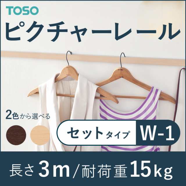 Toso ピクチャーレール W 1 カラータイプ レールセット 規格サイズ 3m 正面後付用 トーソーの通販はau Pay マーケット カーテンショップさくらんぼ