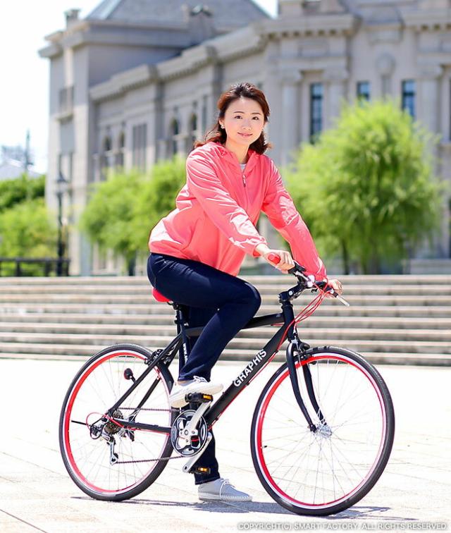 自転車 クロスバイク 【全品P3倍！】 自転車車体 26インチ 700C 可動式ステム シマノ6段変速 全18色 通勤 通学_7