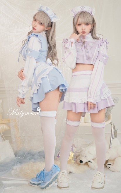 コスプレ マリームーン 【全品P3倍！】 Malymoon 正規品 天使界隈スタンドカラーナース Fサイズ パープル_1