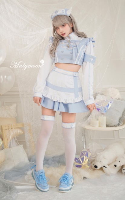 コスプレ マリームーン 【全品P3倍！】 Malymoon 正規品 天使界隈スタンドカラーナース Fサイズ パープル_2