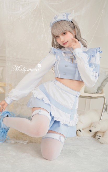 コスプレ マリームーン 【全品P3倍！】 Malymoon 正規品 天使界隈スタンドカラーナース Fサイズ パープル_3