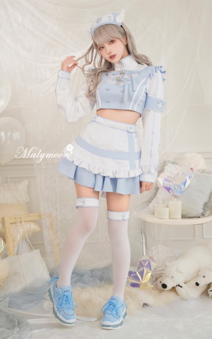 コスプレ マリームーン 【全品P3倍！】 Malymoon 正規品 天使界隈スタンドカラーナース Fサイズ パープル_4
