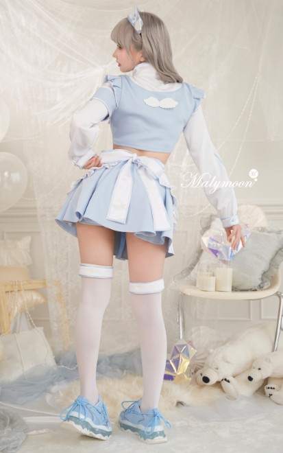 コスプレ マリームーン 【全品P3倍！】 Malymoon 正規品 天使界隈スタンドカラーナース Fサイズ パープル_6