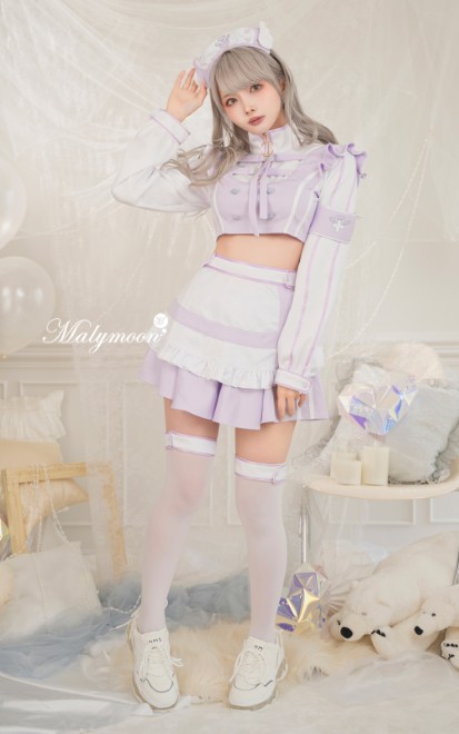 コスプレ マリームーン 【全品P3倍！】 Malymoon 正規品 天使界隈スタンドカラーナース Fサイズ パープル_7